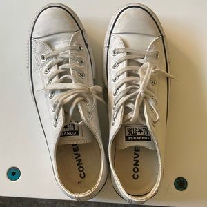 White converse wedge sneakers 8